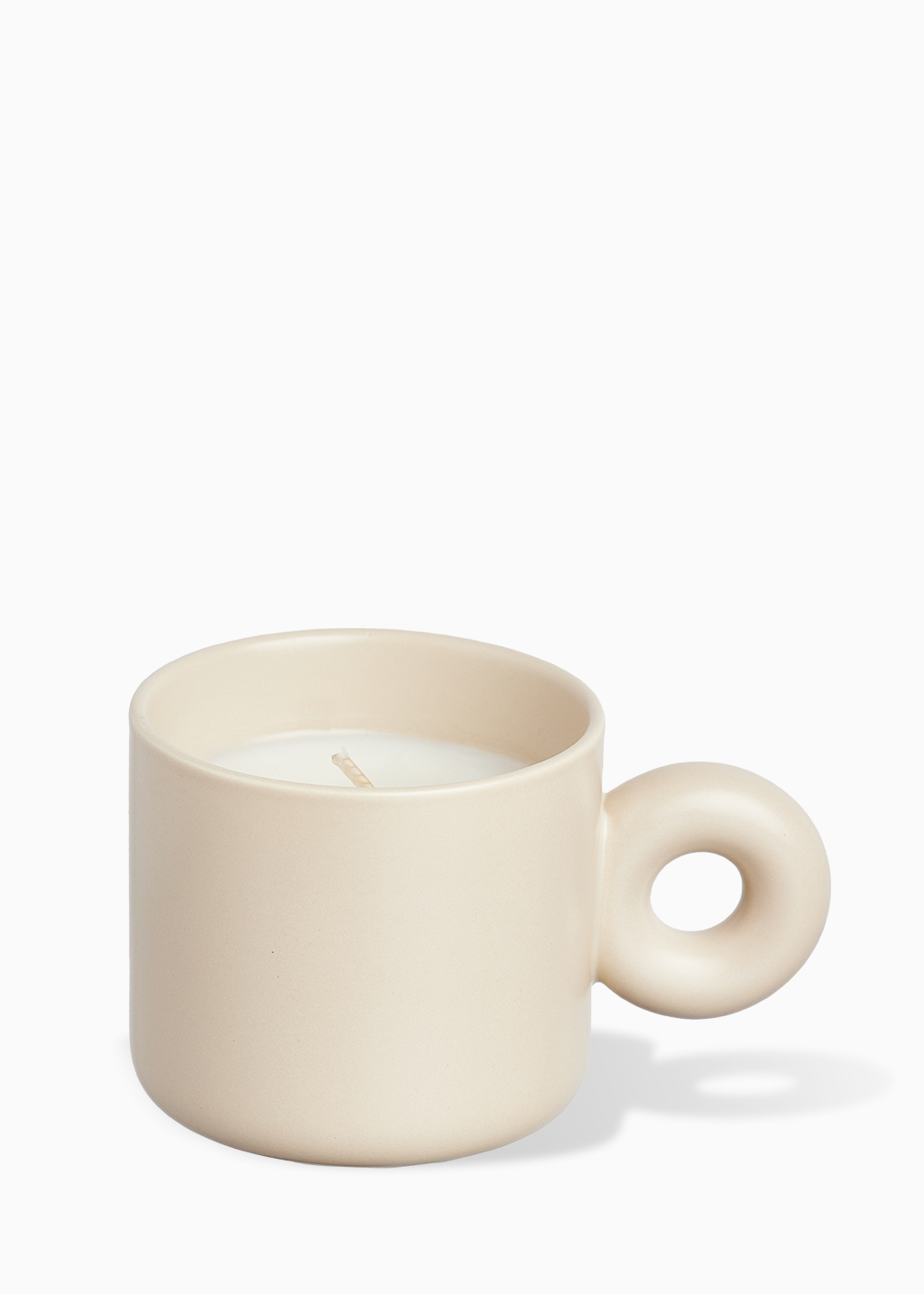 Beige cup candle - SESAME &amp; ROASTED ALMONDS