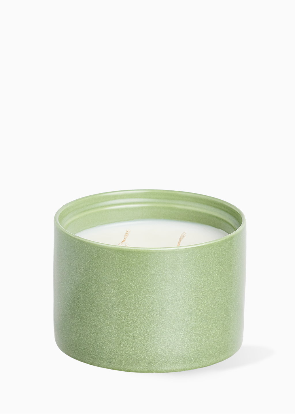 Green pot candle - MUSK &amp; WHITE CEDAR